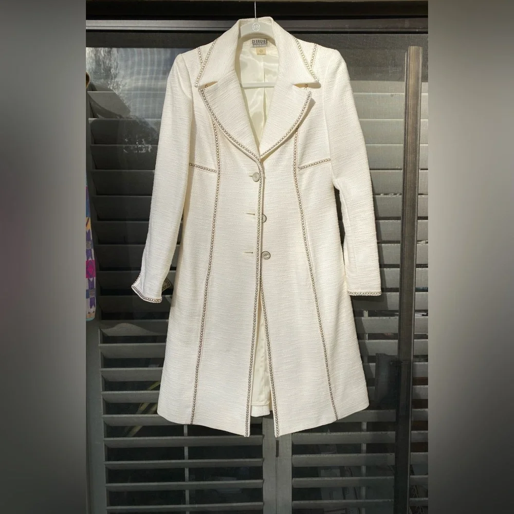 NWT Georgiou Studio Cotton Coat Size 4 - Picture 11 of 12